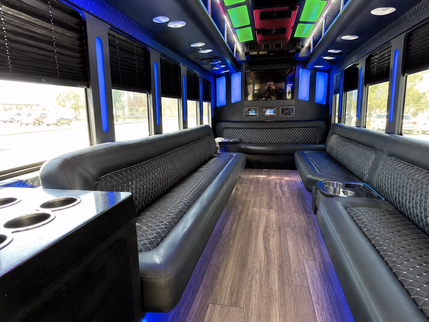 lee s summit 15 passenger party bus inside