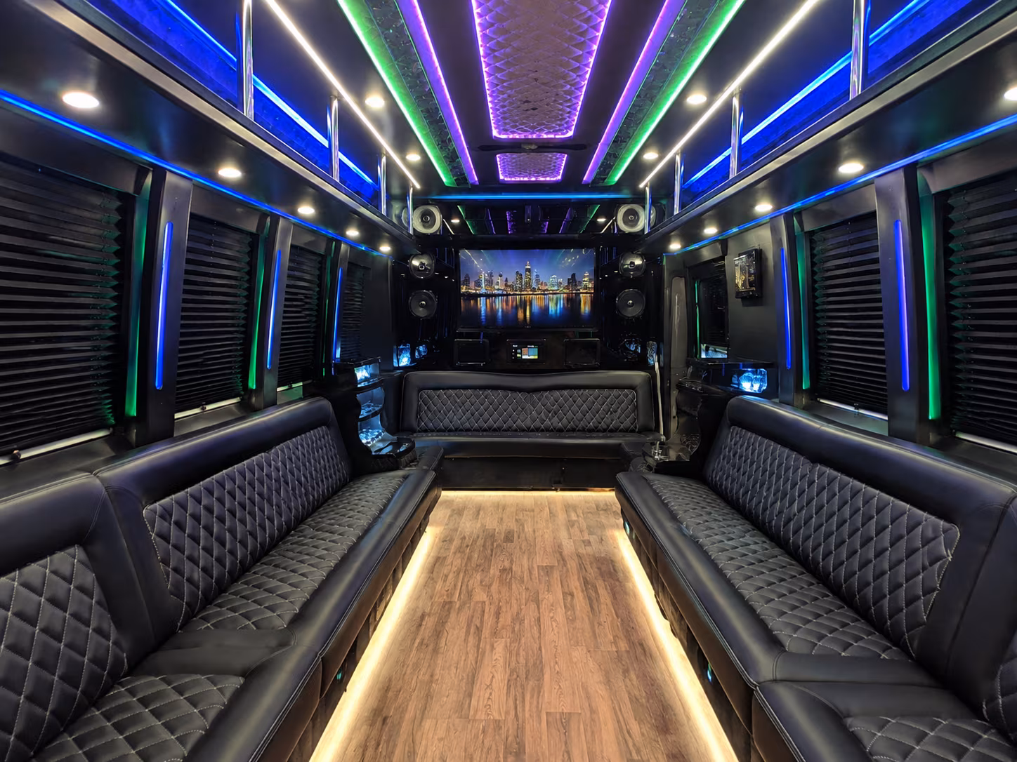 lee s summit 25 passenger party bus interior