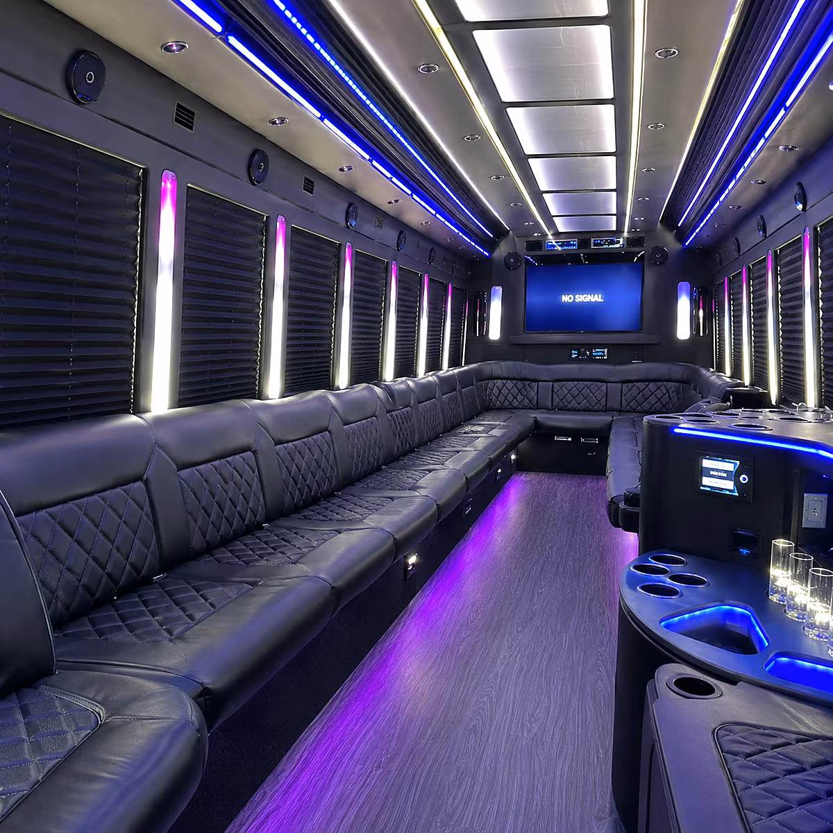 lee s summit 30 passenger party bus inside