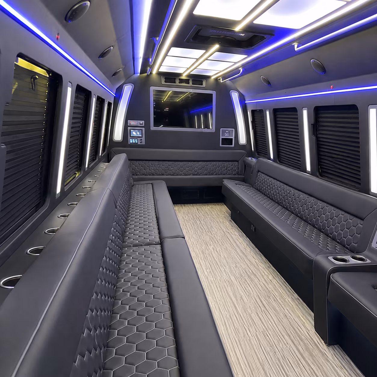 lee s summit 40 passenger party bus inside