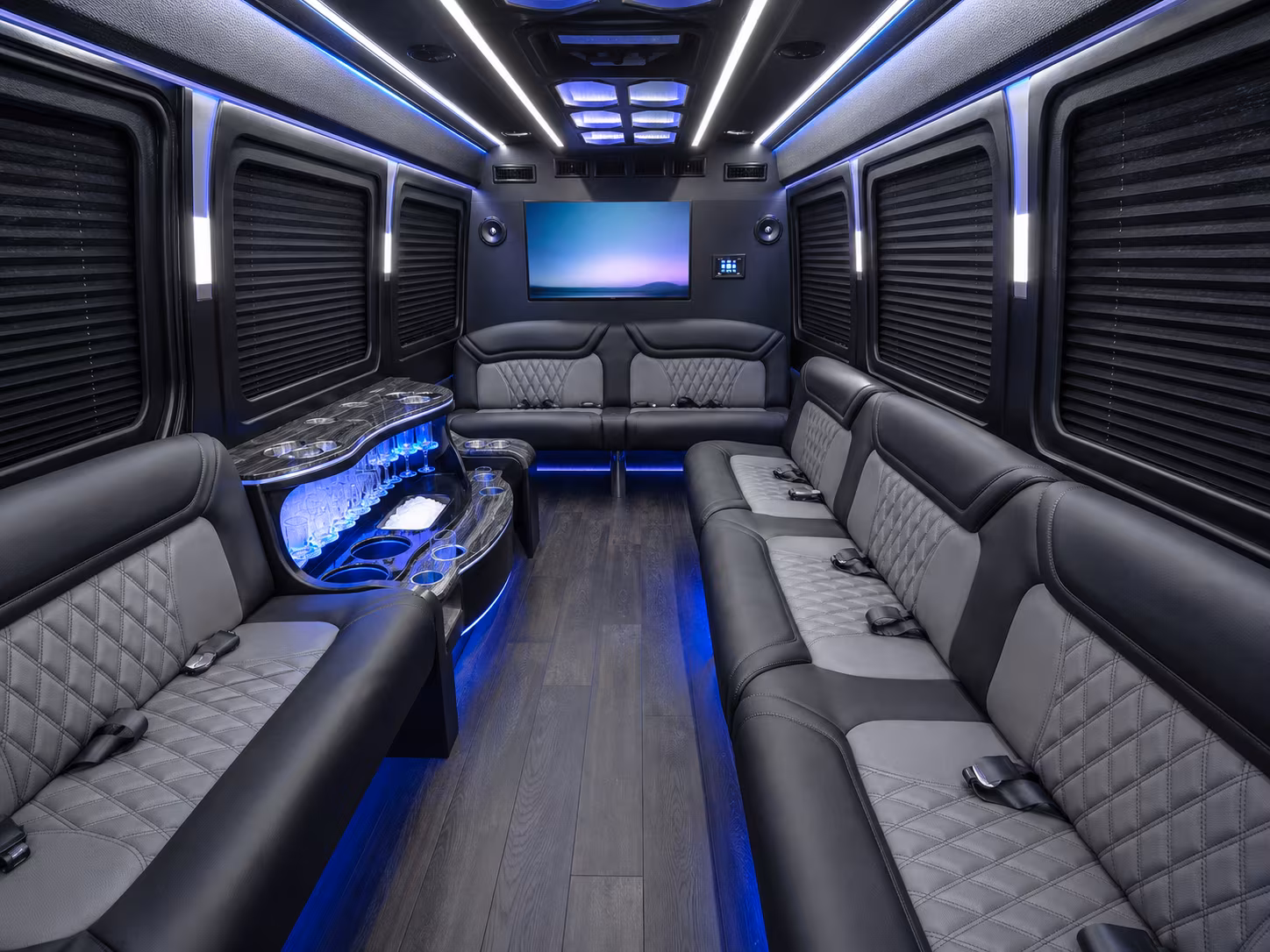 lee s summit 40 passenger party bus interior