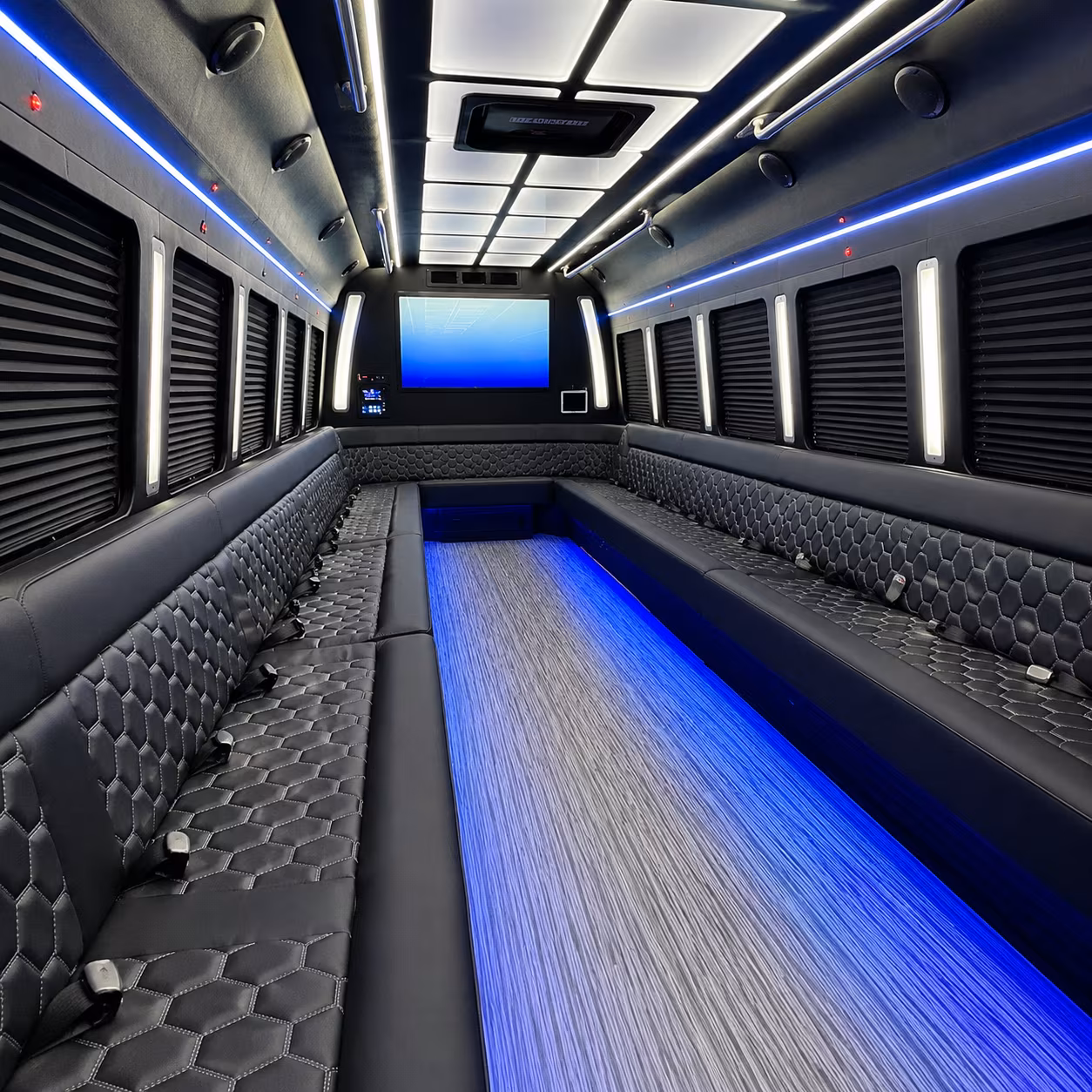 lee s summit 50 passenger party bus inside